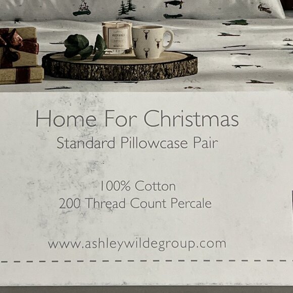 Sophie‎ Allport Home For Christmas Pillowcases Standard Pair Holiday - Picture 7 of 8
